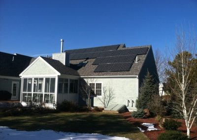 Solar Installation with all black panels in Martha's Vineyard